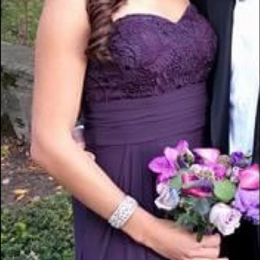 Bill Levkoff Eggplant Bridesmaid Dress